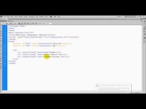 Multiple languages using jquery