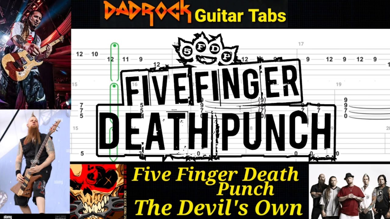 The Devil's Own - Five Finger Death Punch - Урок игры на гитаре и бас-гитаре (табулатура).