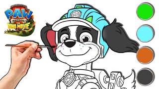 coloring new dino movie pups paw patrol dino movie coloring