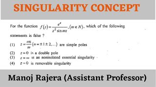 SINGULARITY CONCEPT || SET-2012 Paper-3 Question || SET, CUET, RPSC,KVS,NVS,ASSISTANT PROFESSOR.
