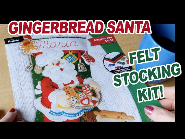 FeltTube 9 - Let's Make Gingerbread Santa Felt Stocking! My Second