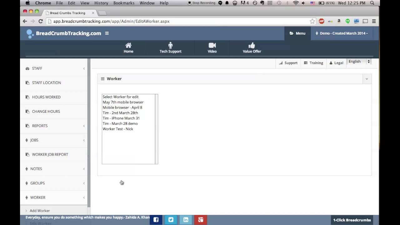 Breadcrumb Tracking: Add Mobile Worker