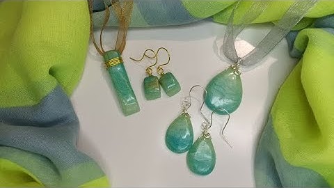 Polymer Clay Aquamarine crystals (version 2)