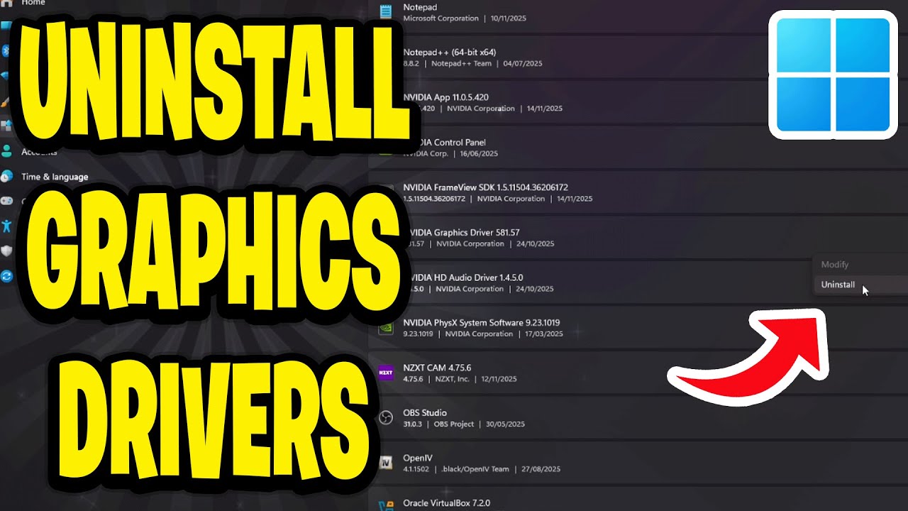 How To Uninstall Graphics Drivers - YouTube