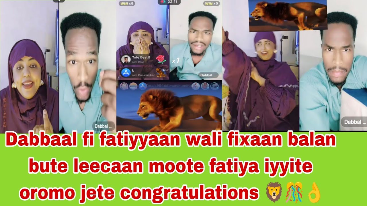 Dabaali fi fatiyyaan wali fixaan balan bute leecaan moote fatiya iyyite oromo jete congratulations 🦁