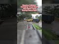 Terrifying Moment! Truck Loses Control and Smashes Into Another in Heavy Rain! #shorts #truck #rain