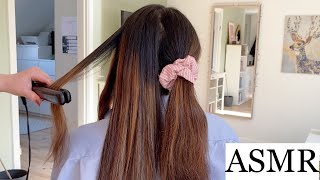 Asmr Beautiful Hair Straightening With My Friend Hair Play With Styling Brushing No Talking