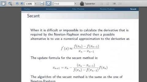 NMC2 Solution of Non-Linear Equations 2