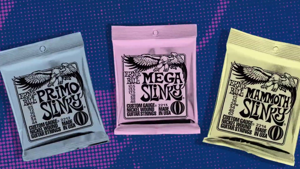 Ernie Ball's Slinkys Primo, Mega, Mammoth YouTube