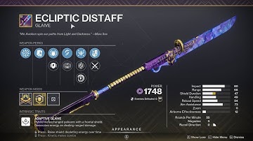 HOW TO GET ECLIPTIC DISTAFF (UPDATED) - DESTINY 2