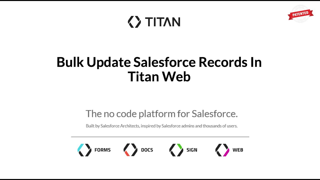 Powerful Salesforce Web App/ Bulk Update Salesforce Records In Titan Web