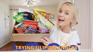 trying FILIPINO SNACKS for the FIRST TIME !!!!