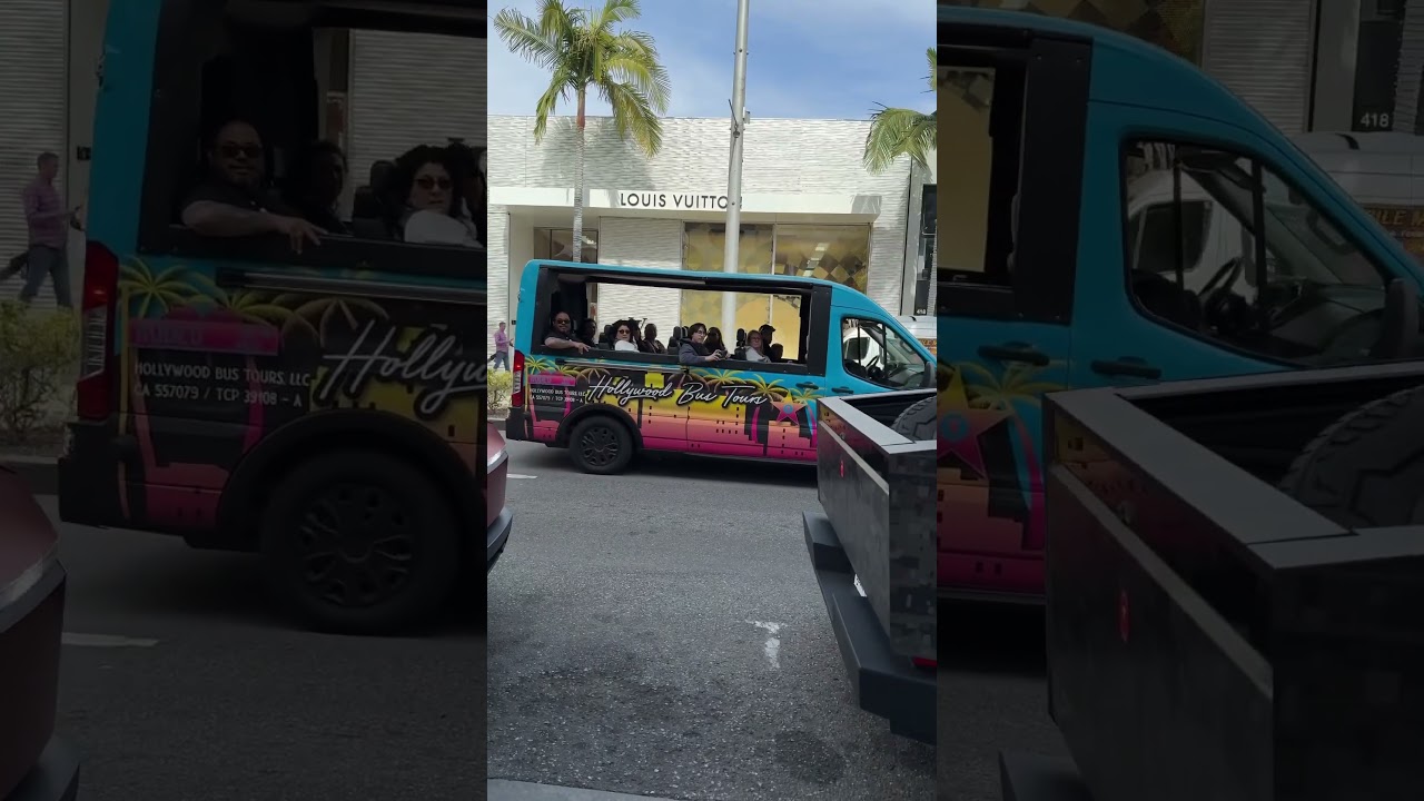 Hollywood tour bus can’t get enough of the Tesla cybertruck