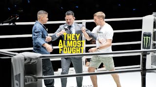 Fabricio Andrade and Jonathan Haggerty Almost Fight