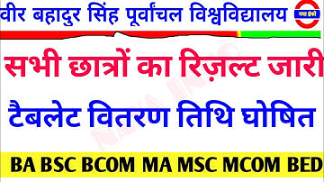 Vbspu रिजल्ट|Vbspu News Today|Vbspu Ba Bsc Bcom Result 2022|Vbspu Tablet News Today|Vbspu Exam News
