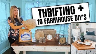 10 Farmhouse Trash to Treasure DIY's  Mega Thrift Flip Haul
