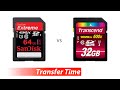 Data Transfer - SanDisk Extreme 64GB SDXC 45MB/s vs Transcend 600x SDHC 32GB