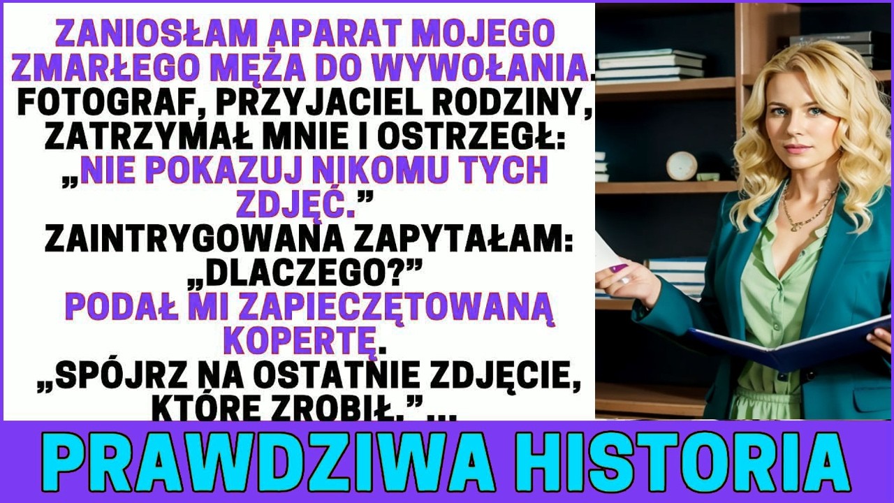 Znalazłam stary aparat Marka i w środku był niewywołany film. Ostatnie kadry, które uchwycił przed śmiercią, miały zmienić wszystko, co o nim wiedziałam. Na czwartym zdjęciu stał w uścisku z...