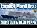 Carnival Mardi Gras Ship Tour - Full Narrated Video Tour With Deck Plans - July 2021 - ParoDeeJay