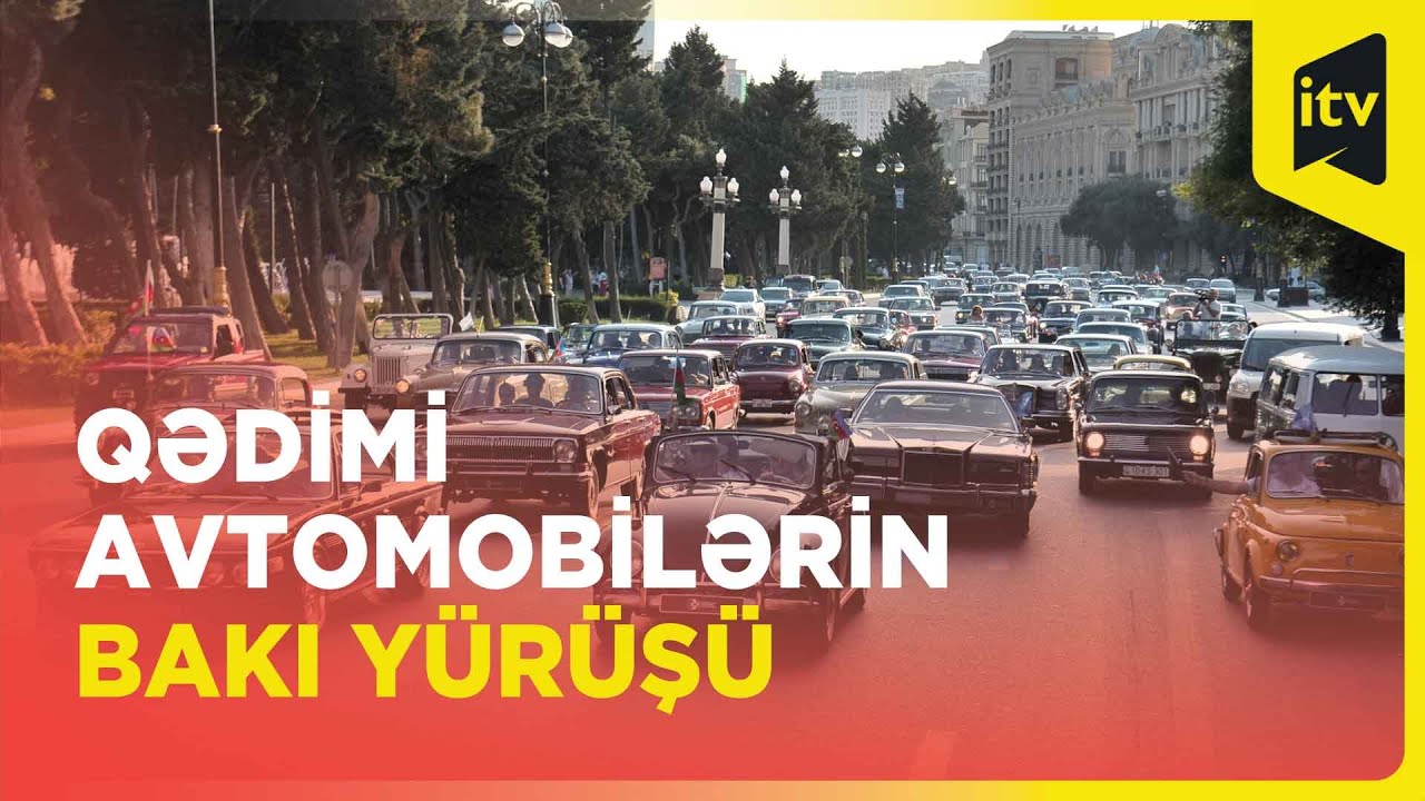 Paytaxt küçələrində retro avtomobillərin paradı keçirildi