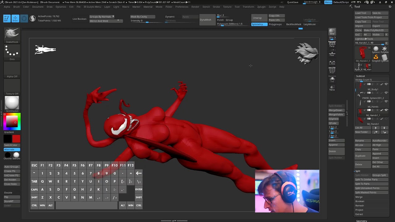 Lady Carnage!!! (Zbrush 2021.6.4)