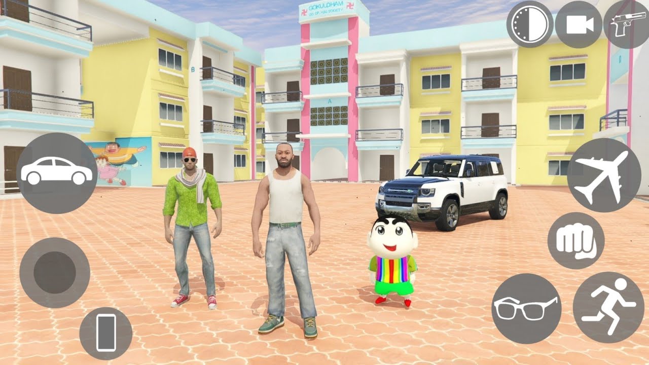 😱 Visited Gokuldham Society With Shinchan - INDIAN BIKE DRIVING 3D