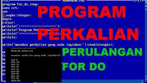 Tutorial membuat program perkalian
