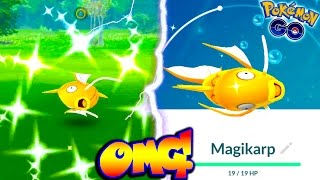 CATCHING A SHINY MAGIKARP IN POKEMON GO! FINALLY GOT ONE! + When Will More Shinies come to PGO?