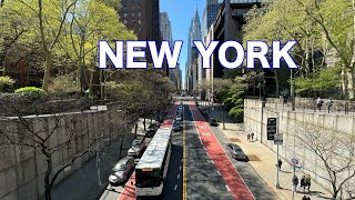 NEW YORK CITY Virtual Walking Tour [4K] - 42nd Street Spring Walk - Midtown Manhattan Walking Tour