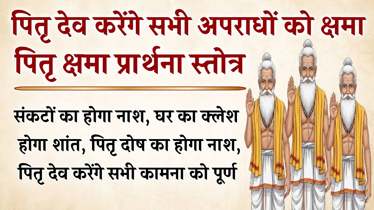 पितृ क्षमा प्रार्थना स्तोत्र | पितृ देव क्षमा करेंगे हर अपराध | Pitru Stotra | पितृ दोष का होगा नाश 