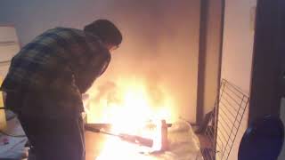 Japanese Streamer Almost Burns down his house trying to BBQ