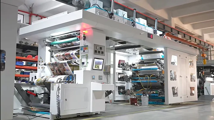 6 color gearless CI flexo printing machine show in factory