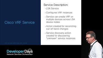 NSO Developer Days 2019: Brownfield Service Reconcile Operations