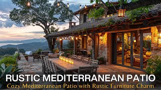 Create a Cozy Mediterranean Patio Retreat with Rustic Outdoor Furniture Charm