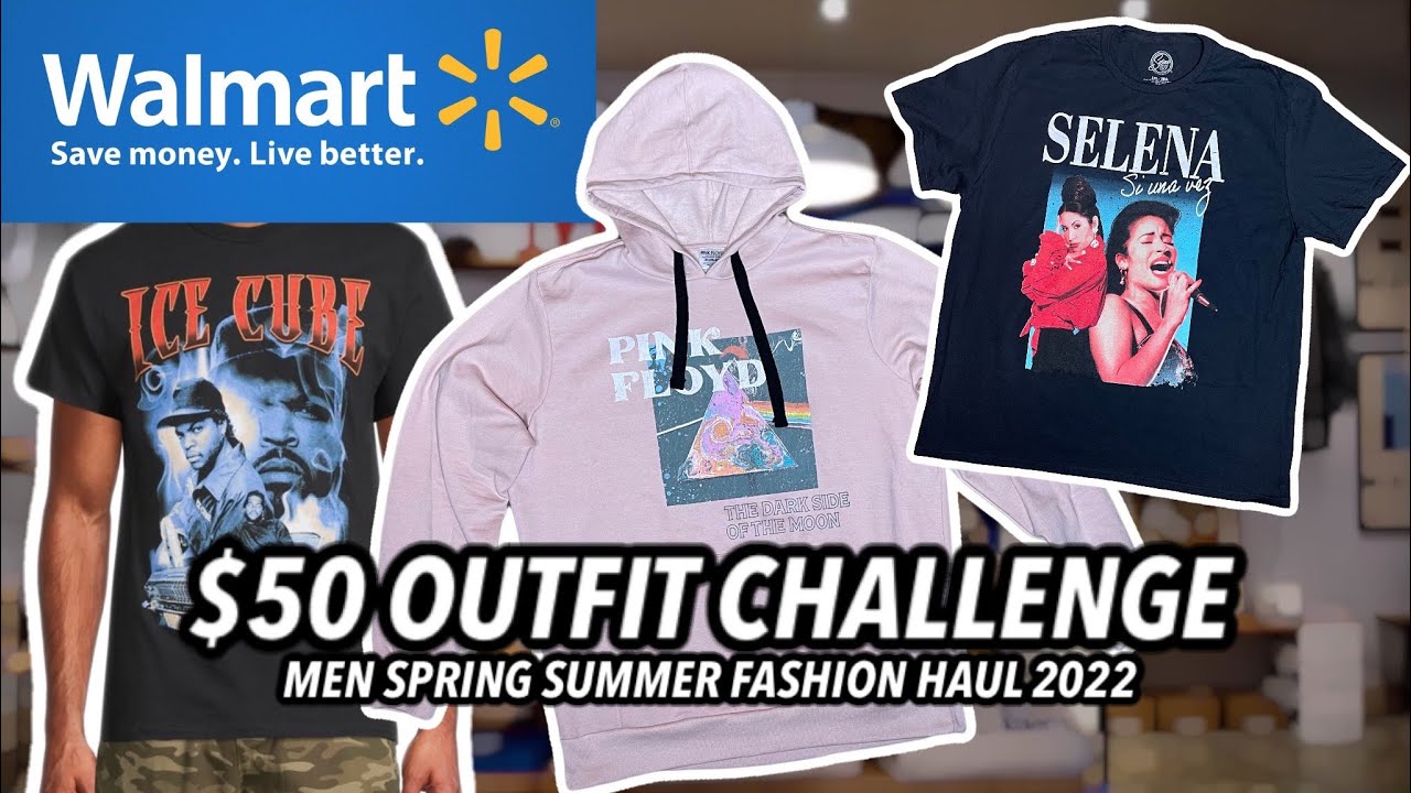 $50 WALMART OUTFIT CHALLENGE + Try On Haul | Men's Affordable Spring Fashion Haul 2022