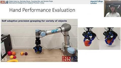 Mechanical Intelligence for Adaptive Precision Grasp - ICRA 2021 presentation