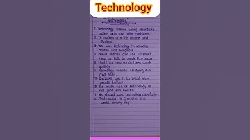 Thumbnail of 10 lines essay on Technology in English!! Technology essay writing!! Essay on Technology!!