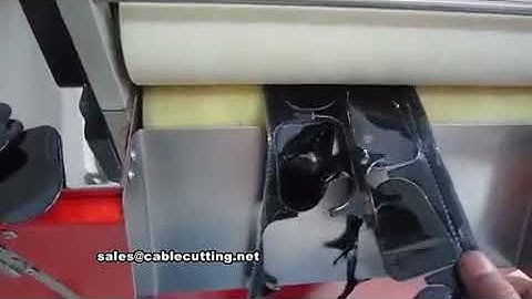 Ultrasonic hook and loop velcro cutting machine, lace Machine