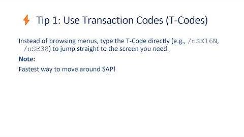 🎯 DAY 1 – SAP NAVIGATION TIPS