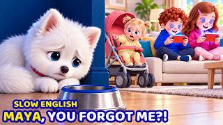 Maya and Leo Played Games… Then Rainbow DISAPPEARED! 😱🐶 | Slow English A2