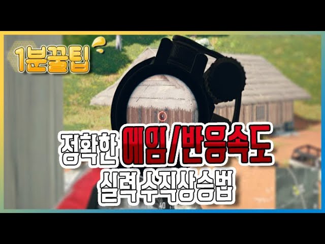 |배그 1분꿀팁| 지금까지 아무도 알려주지 않았던 에임/반응속도 연습 방법!