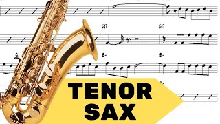 🔴 Top 10 Most Popular Tenor Saxophone Backing Track   Sheet Music for only Tenor Sax