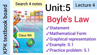 Lecture 4|Boyle's Law|Example 5.1| Practice problem 5.1| #unit5 #kpktextbook #boyleslaw #chemistry 