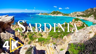 FLYING OVER SARDINIA (4K UHD)  Relaxing Music Along With Beautiful Nature Video