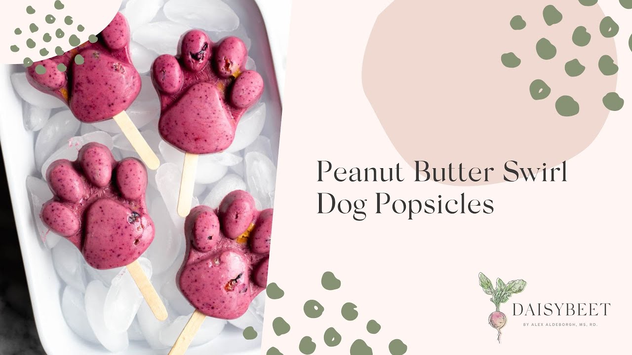 Peanut Butter & Strawberry Dog Popsicles