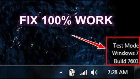 FIX: Remove Windows 7 Test Mode Build 7601, 100% WORK
