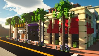 Minecraft | Building a Shopping Street  Modern City