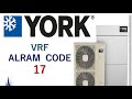 YORK VRF ERROR CODE-17