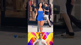 “Confidence Walk in Blue | Fashion Inspiration” street fashion mini dress model walk #shorts #model