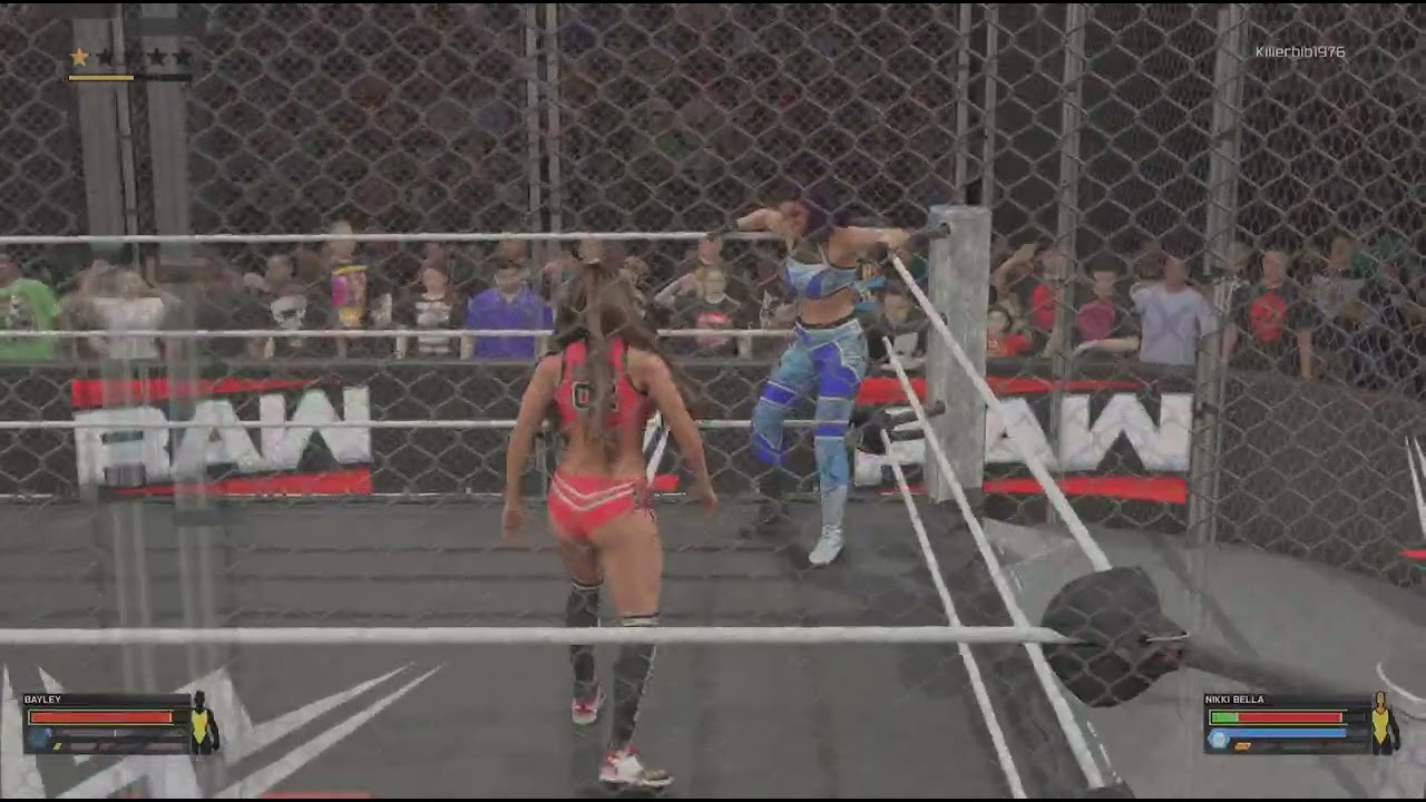 BayLeY vs Nikki BeLLa  , SteeL cage match  !!!